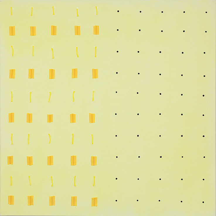 16. Riflesso ecologico, cm 100 x 100, mixed technique on canvas, 2015