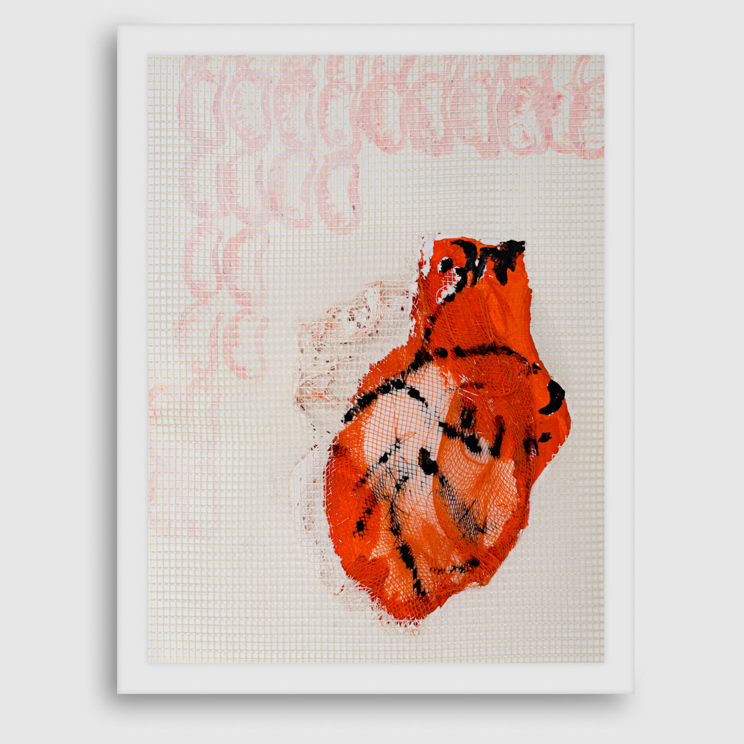 185 WR cuore#3, 40x30 cm, tecnica mista su tela, 2012