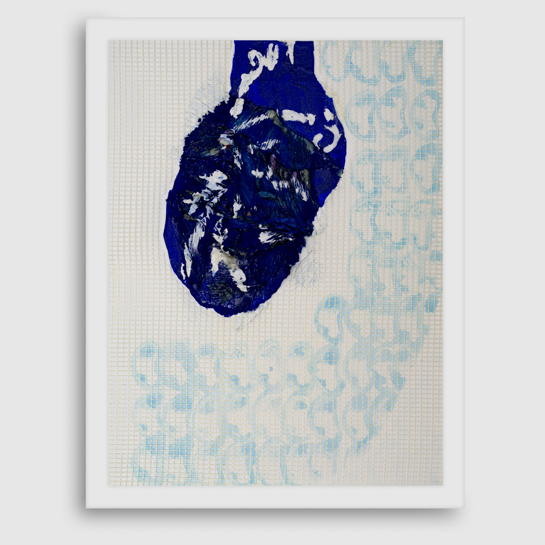186 WR cuore#4, 40x30 cm, tecnica mista su tela, 2012