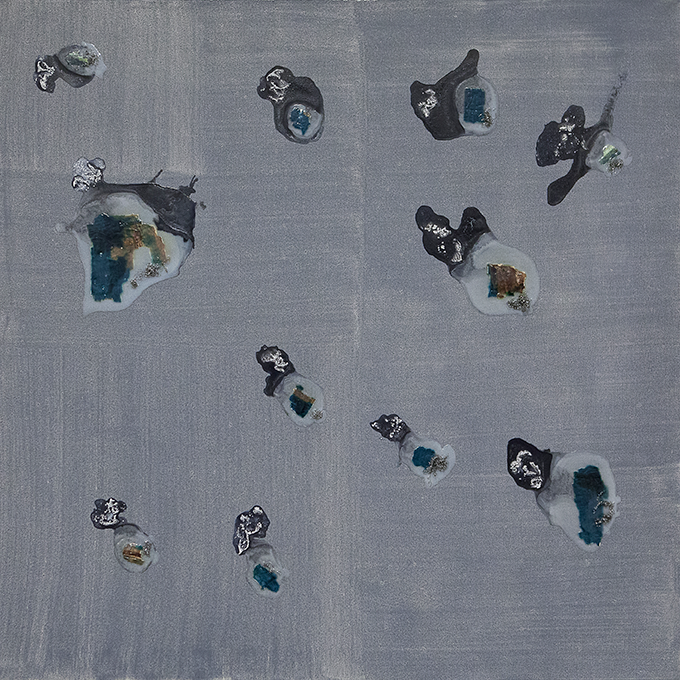 21 - 2015 - Uomo e ambiente - cm 90 x 90 - mixed media on canvas