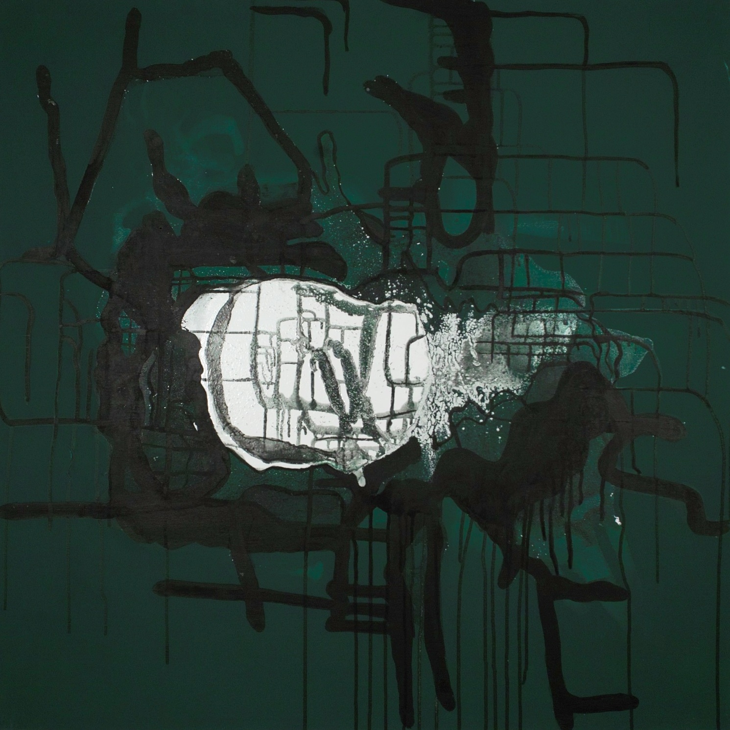 322 - 2014 - untitled - cm 90 x 90 - mixed media on canvas