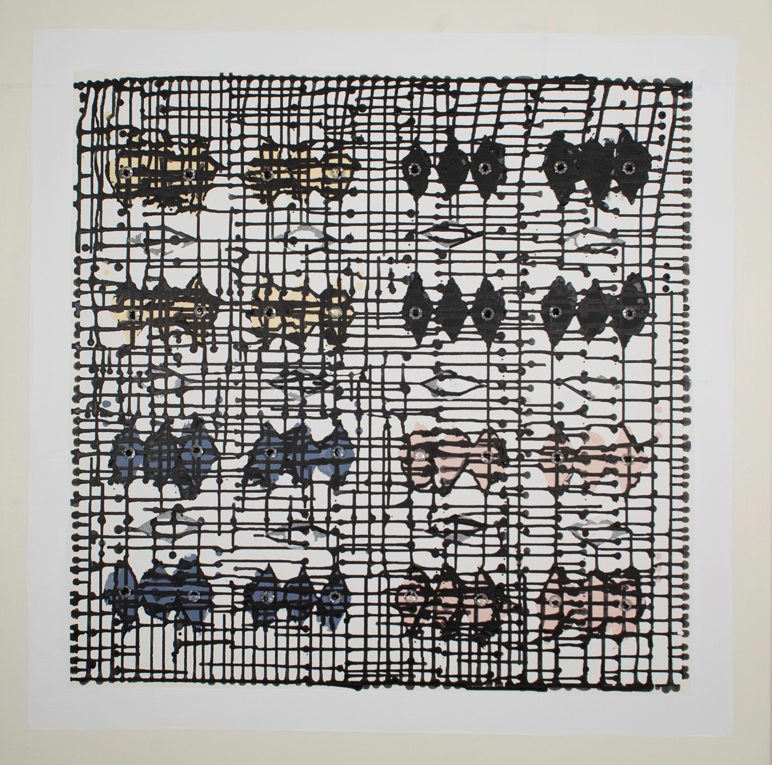 329 - 2015 - untitled - cm 90 x 90 - mixed media on canvas
