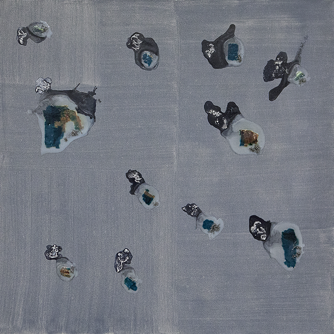 334a - 2015 - untitled - cm 90 x 90 - mixed media on canvas - photo Carolina Farina