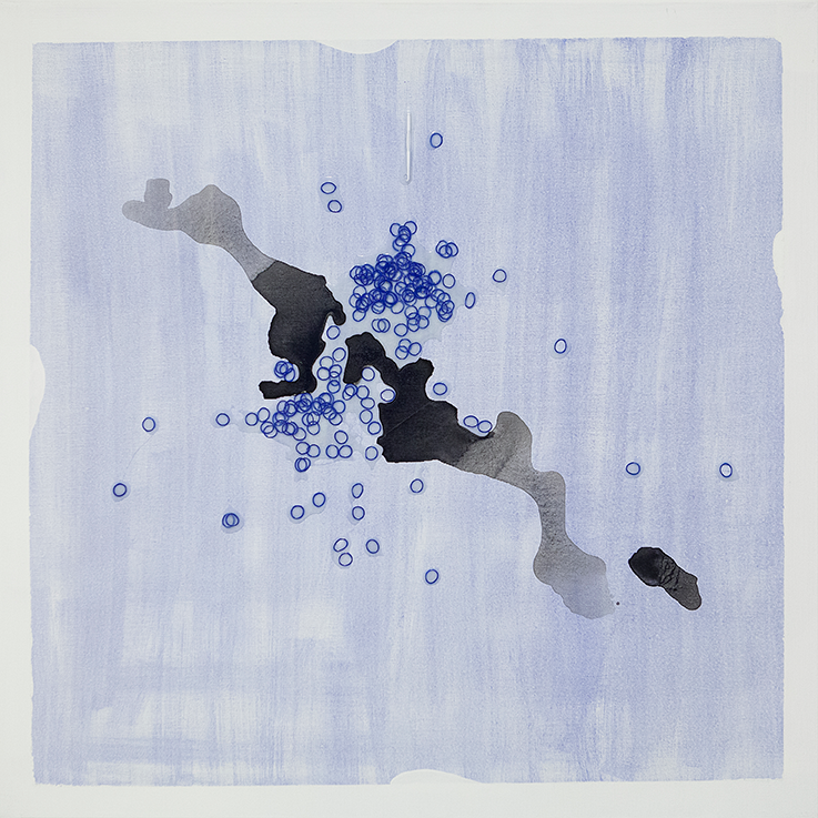 347. untitled - cm 100 x 100 - mixed technique on canvas - 2015 - ph Carolina Farina