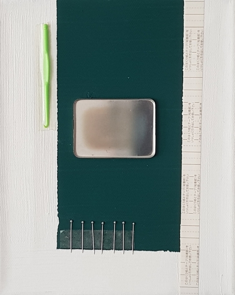 39. zielony - cm 20x25 - mixed media technique on canvas - 2016