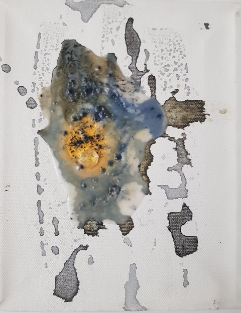 50. occhio diamante - cm 20x25 - mixed media technique on canvas - 2016
