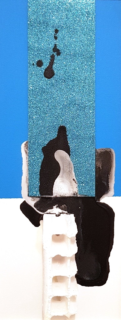 590 b - mixed media technique on canvas - cm 53 x23 - 2019