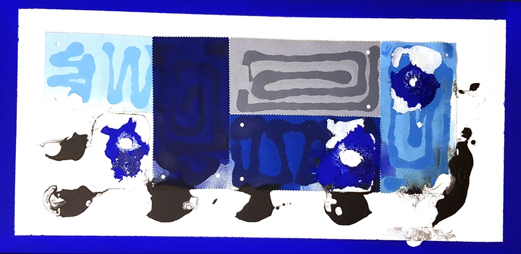6 2018 - untitled - cm 100x50 - mixed technique on canvas