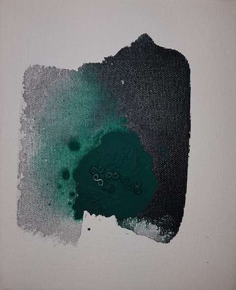 63. verde - cm 20x25 - mixed media technique on canvas - 2016