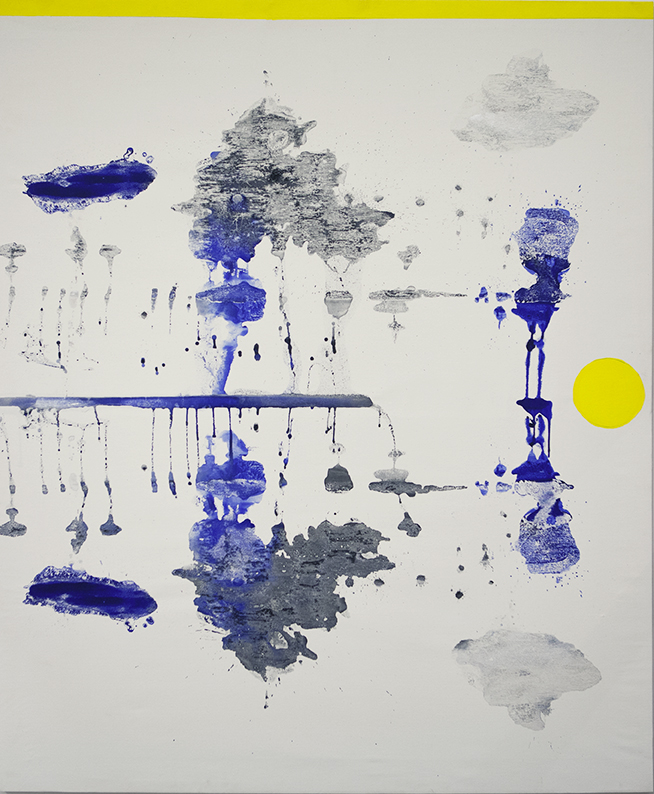 Dicotomia in giallo, cm 159x130 - mixed technique on canvas - 2017 - ph C Farina
