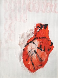 c Marco Angelini - cuore#3 - cm 30x40 mixed media technique on canvas