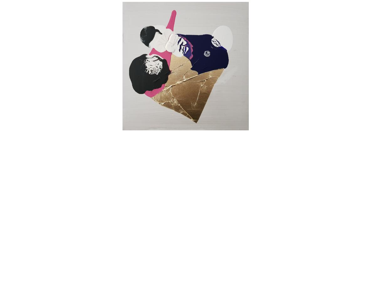 1. A japanese dream, 30x30 cm, tecnica mista su tela, 2017