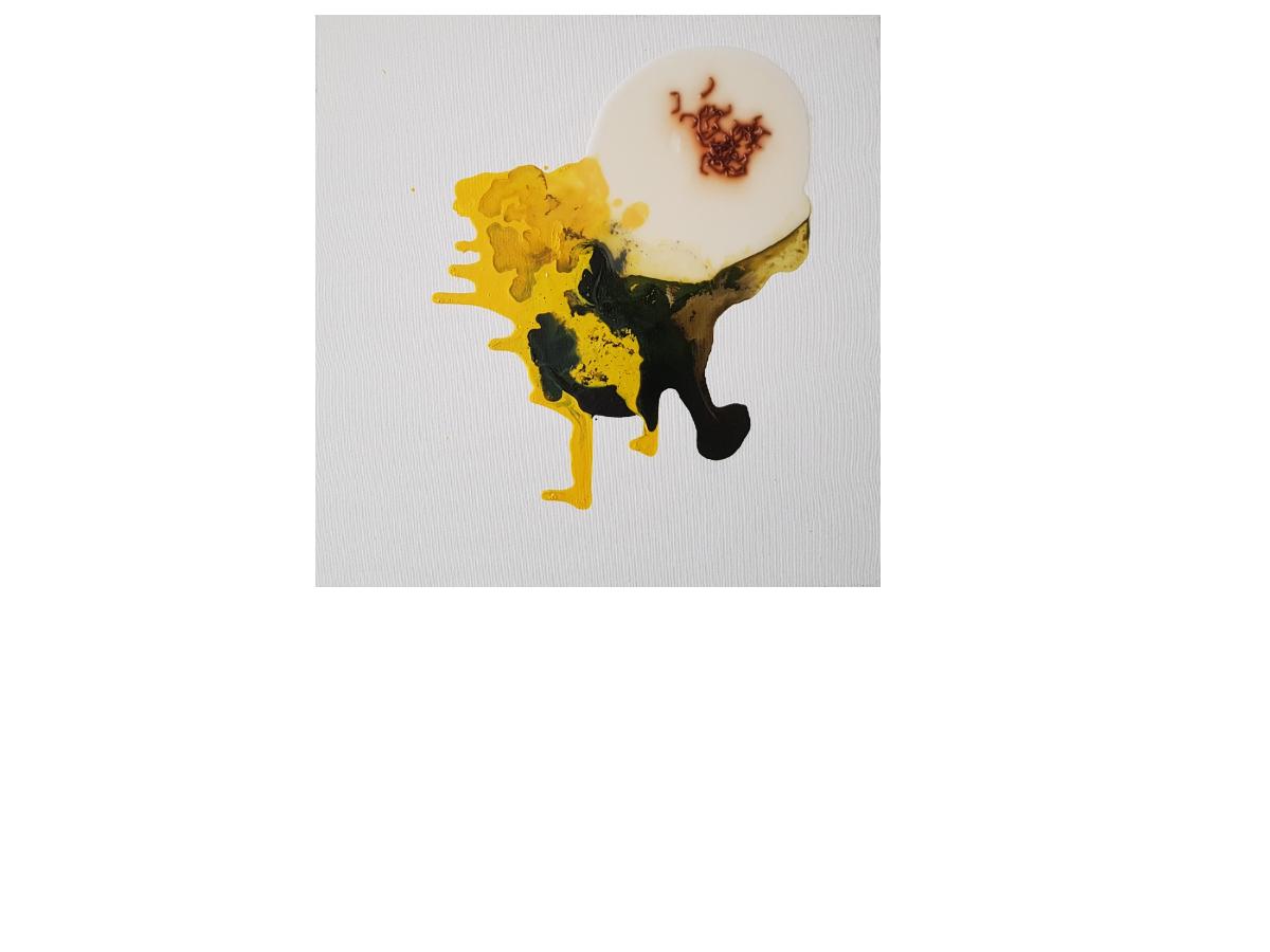 14. Percezione del corpo, cm 40x40 tecnica mista su tela, 2018