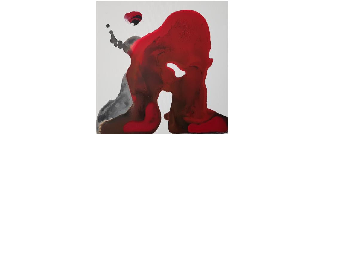 15. La storia del luogo, 30x30 cm, tecnica mista su tela, 2018