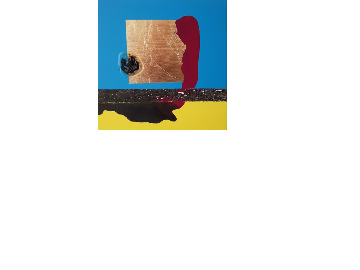 16. Biomorphic shape, 30x30 cm, tecnica mista su tela, 2019