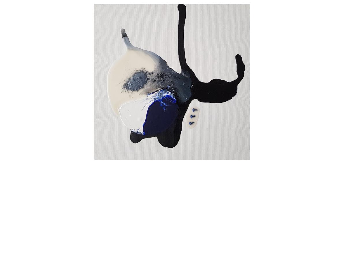 19. Dimensione del sogno, cm 40x40 tecnica mista su tela, 2018