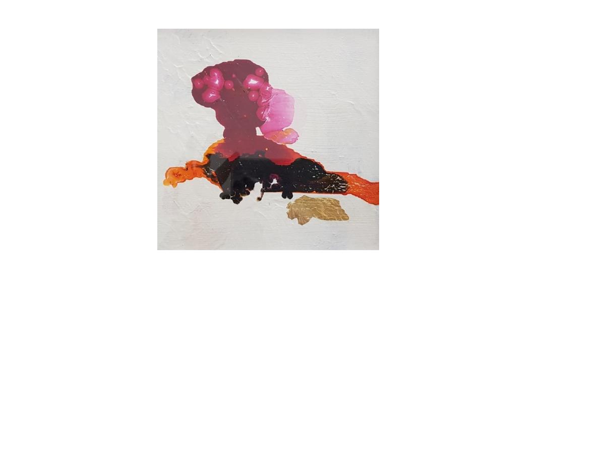 21a. Il caldo che avanza, 20x20 cm, tecnica mista su tela, 2019