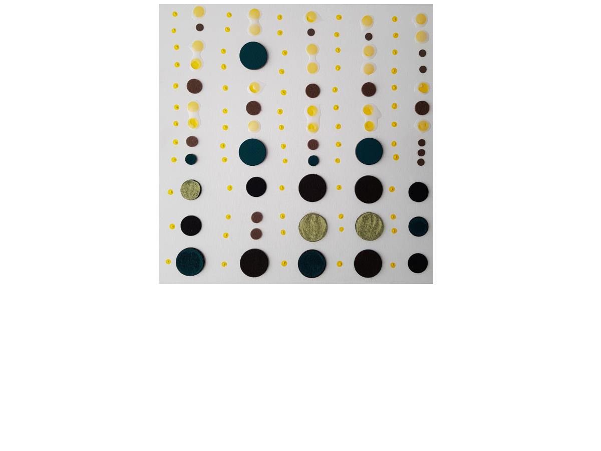 3. Costellazioni interiori, cm 40x40 tecnica mista su tela, 2017