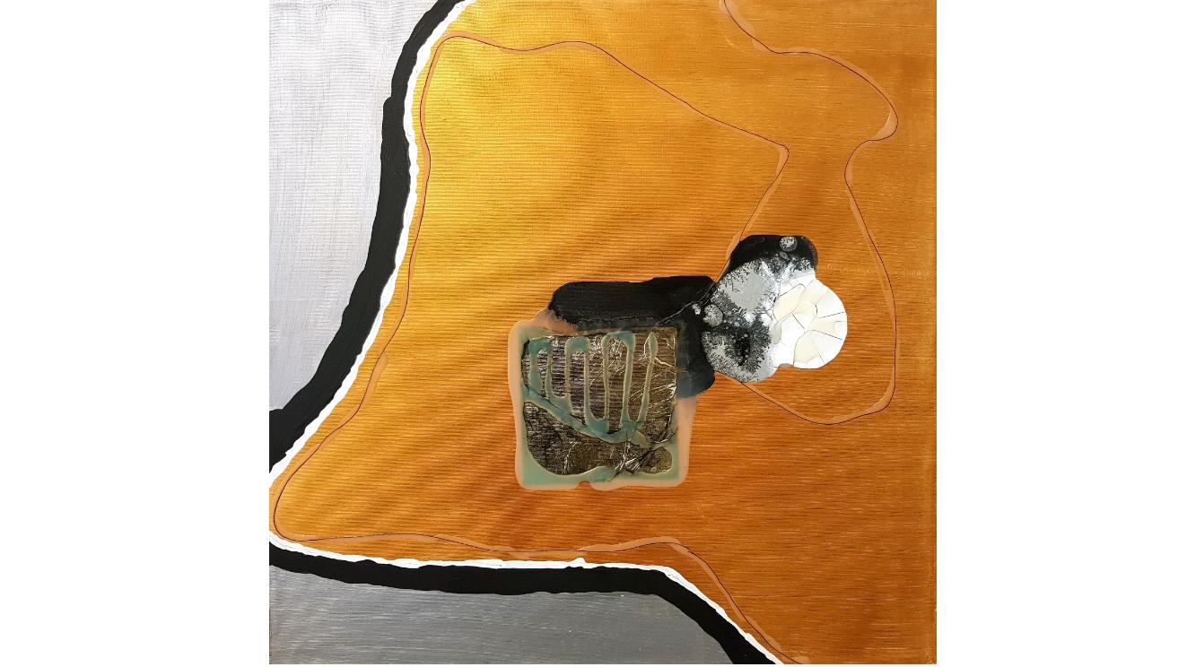 488f Cane a rotelle, 60x60 cm, tecnica mista su tela, 2016 -