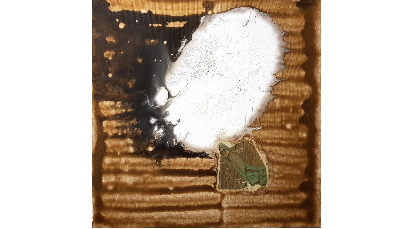 488h Nido minerale, 60x60 cm, tecnica mista su tela, 2016 -