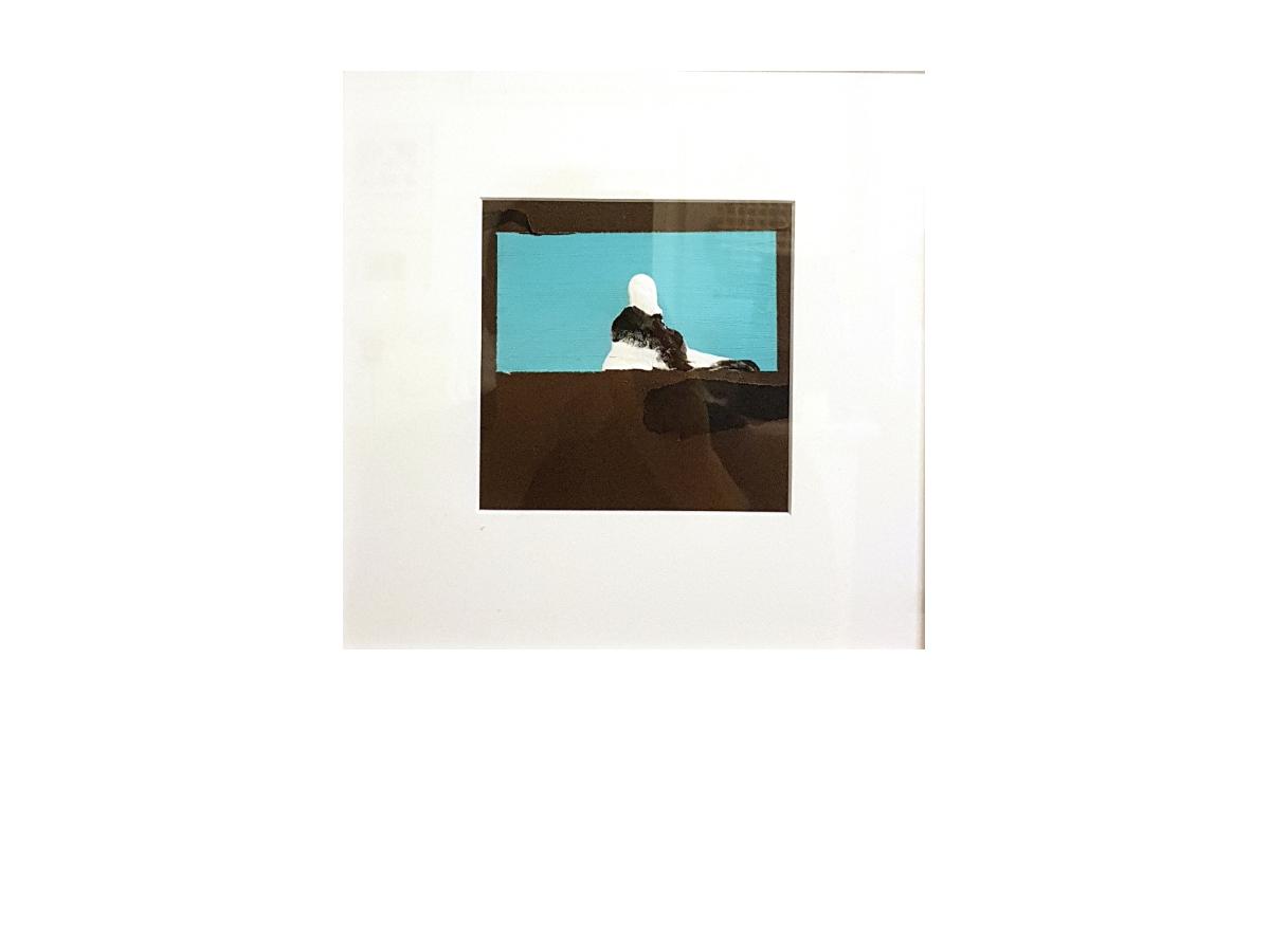 5 - Silent Horizon – Orizzonte silenzioso, 28x28 cm, mixed technique on paper, 2018_