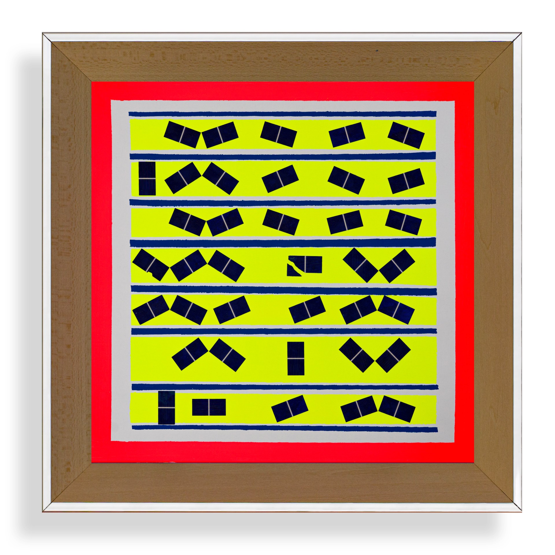 Geometrie solari, 60x60 cm, tecnica mista, 2024