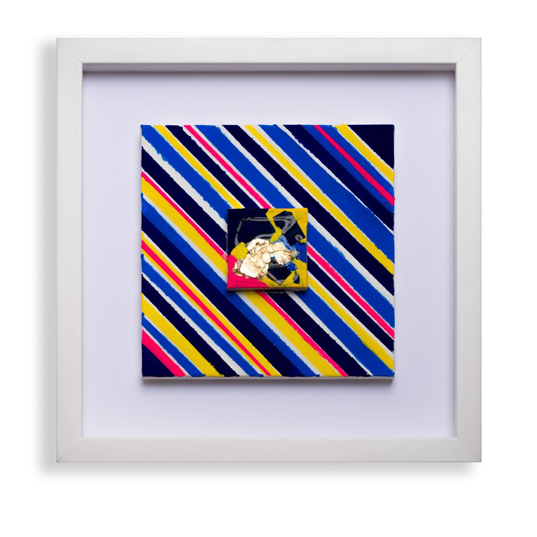 A caduta libera, 20x20 cm, tecnica mista, 2025