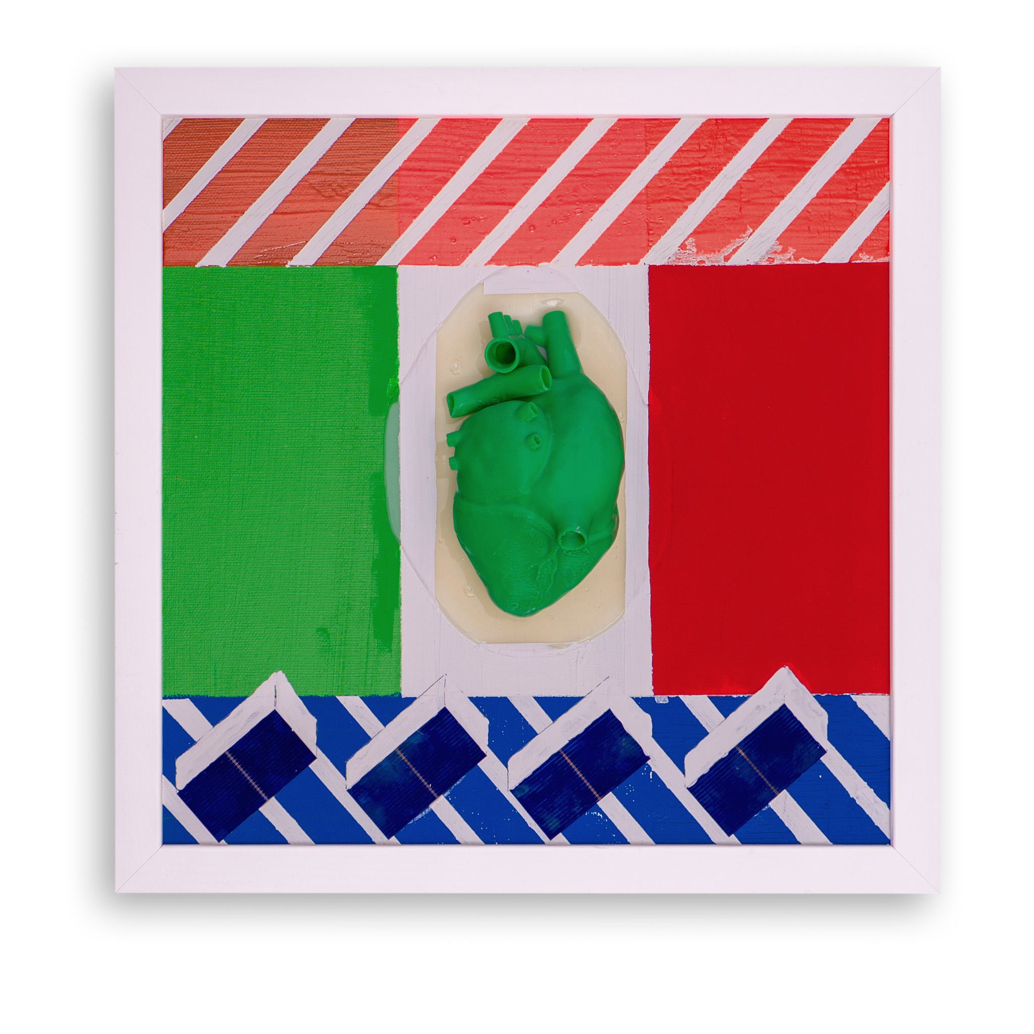 Il cuore dell'Italia, 30x30 cm, tecnica mista, 2026
